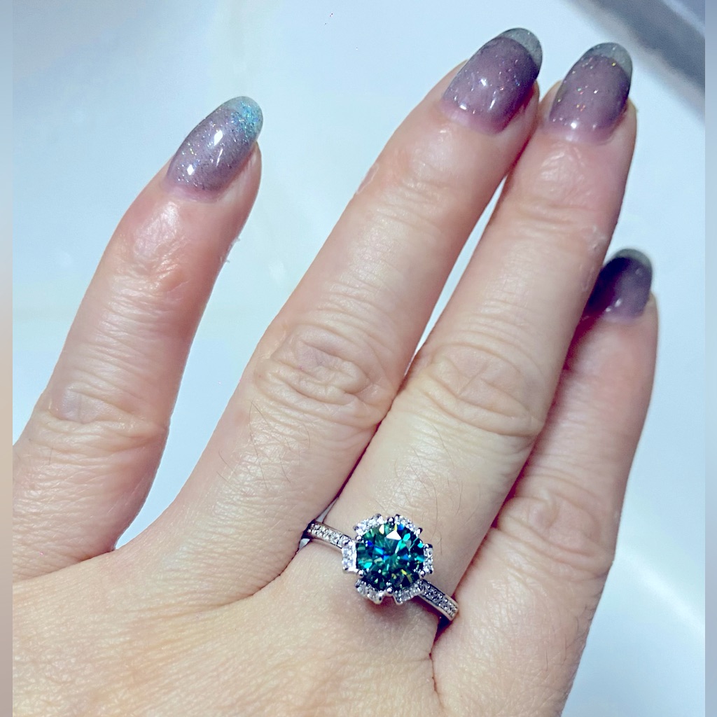 Blue Color Ring Rose Gold 68$